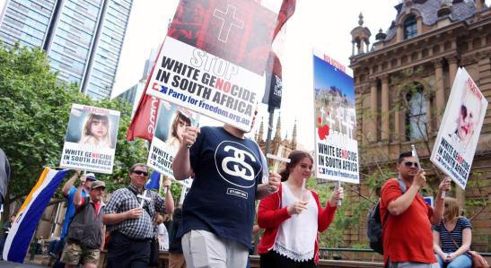 Sydney Ralley Protesting White Genocide in South Africa