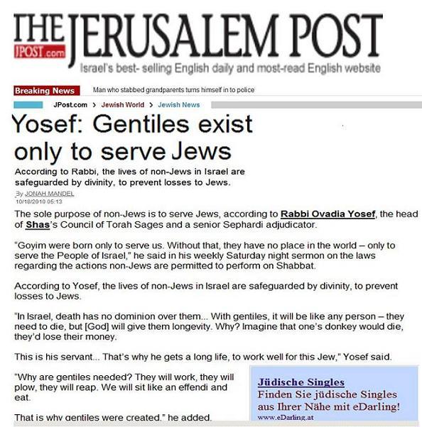 yosefgentilesexisttoservejews