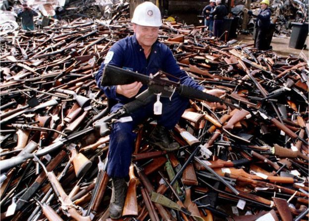 Pile of Guns Confiscated in Australia