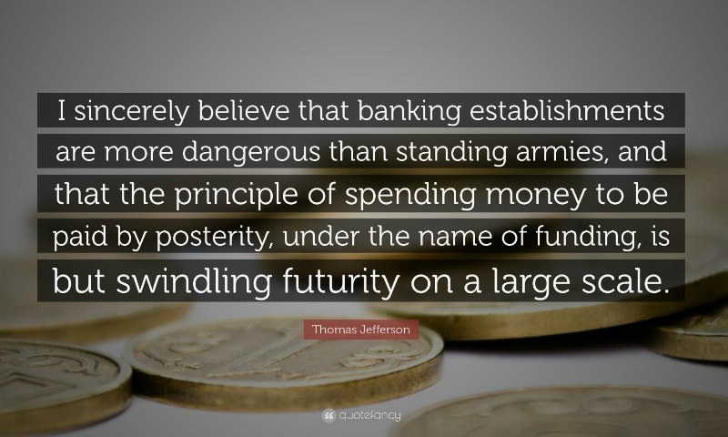 Jefferson Quote on Banking